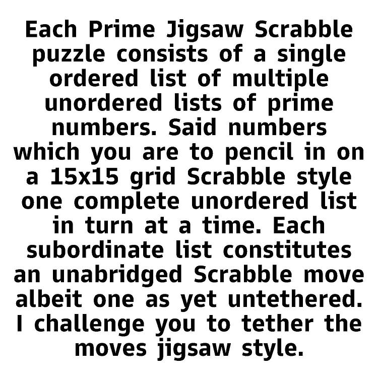 Prime Jigsaw Scrabble definition